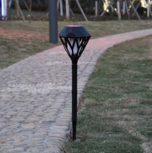 IP65 high quality solar street waterproof led flame light solar flame  lamp for Street Yard Path