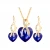 Import Jewelrox Gold Plating Zinc Alloy Crystal Love Heart Women Bridal Wedding Jewelry Set from China