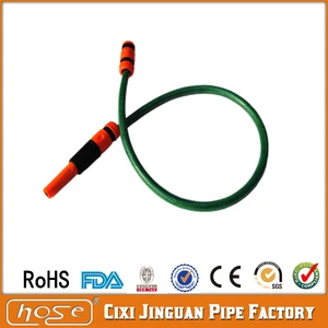 JG High Pressure Braided PVC Garden Hose With Hose Nozzle,PVC Watering Hose Pipe