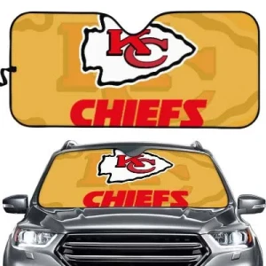 Kansas City Chiefs Car Sunshade Front Gear Thickened Summer Sunscreen Heat Insulation Sunshade