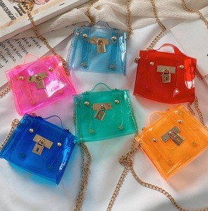 Kids Mini Purses and Handbags 2021 Summer PVC Transparent Jelly Crossbody Bags for Baby Girl Clear Bag Clutch Purse Gift