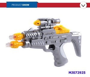 Kids plastic light music electric shock toy gun for wholesale