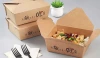 kraft paper fast food box rice package box school office lunch package paper box