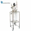 Lab equipment 30L double layer glass kettle for sale