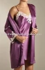 Ladies Woven Satin Sleepwear Both Robe Kimono &slip EL045