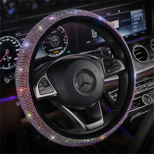 Lady Goddess Bling Four Seasons 13 Inch 14 Inch Rhinestone General Dazzle Colour Hot Drilling Car Steering Wheel Covers 13 Inch