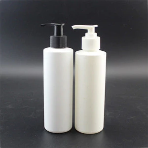 large volume 250ml HDPE white plastic pump bottle for shampoo