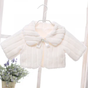 Latest Kids Party Bolero Baby Winter Shawl Kids Fur Coat Children Garments PJ007