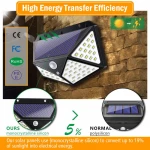 LED solar flood light with motion sensor outdoor led Wall Lights Waterproof floodlight Garden Spotlight IP65 Street Lamp