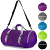 Light Weight Foldable Sport Duffel Gym Travel Bag for Women Men with Shoe Compartment