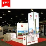 Lightweight Aluminum Alloy Free Standing Double Sided Backlit Expo Booth Stand Ideas For Trade Shows