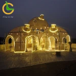 LIGO China imported luxury modern used high quality waterproof cast aluminum bamboo rattan outdoor garden gazebo tent