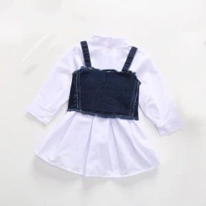 Little girls fashion dress clothes sets hot sell western wear children matching clothes sets