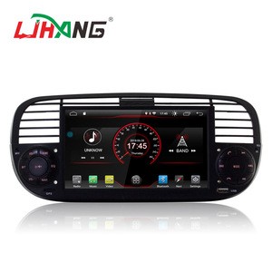 LJHANG 2 din Touch screen Android 10.0 2+16G Car DVD player for Fiat 500 with GPS navigation mirror link bluetooth car stereo