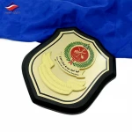 Longzhiyu 14 Years Manufacturer Wooden Shield Trophy with Custom Logo Military Wood Award Wood Crafts Delicate Craftsmanship