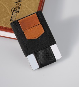 Low price Ultra Slim Elastic Band Minimalist Front Pocket Mens Wallet Small Wallet