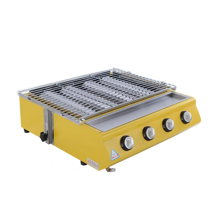 LPG High quality iron rotating gas grill outdoor stainless steel barbecue oven with 8 burners