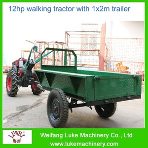 LuKe 10 tons Agricultural Mini small Power Tiller farm walking Tractor Trailer for agricultural tractor for sale Price with ce