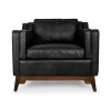 luxury design leather accent armchair living room single sofa chair