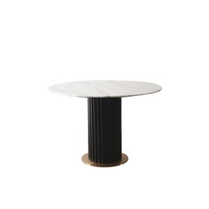 Luxury round marble top dining table for home banquet and restaurant