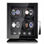 luxury watch case, caja para reloj watch winder safe watchwinder black watch gift box