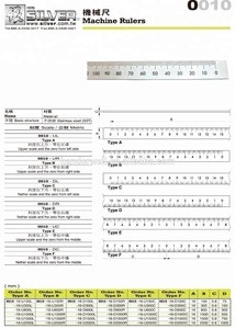 Machine rulers alphabet ruler stainless steel ruler