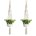 macrame hanging basket H0Q82 macrame plant hanger holder handmade hand-woven