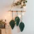 Import Macrame Wall Hanging Woven Tapestry Boho Decor Leaf Feather Handmade Cotton Ornaments Apartment Decorations Living Bedroom Decor from China