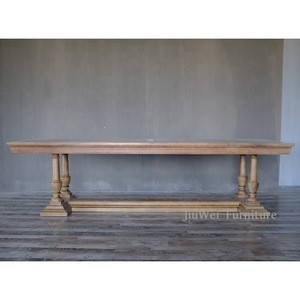 Made in china antique furniture solid oak wood style dining table