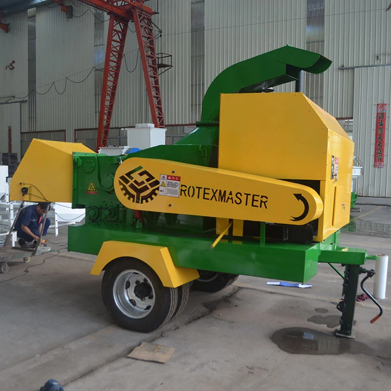Made in China Exhibition Biomass Machine  Crush The Wood  Mobile Diesel Wood Chipper