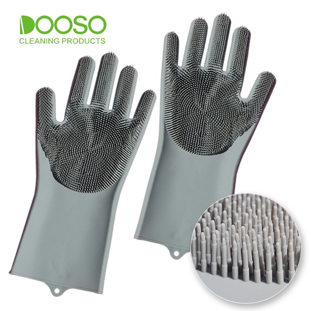 Magic Silicone Dishwashing Gloves Wash Scrubber for Household Cleaning