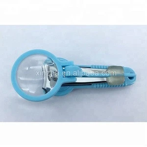Magnifying Glass Len Nail Clipper with Collector Catcher for Presbyopia Old People 1-0819S9