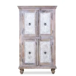 Mango Wood Wardrobe/Almirah Painted 100% Solid Mango Wood Handmade Bulk Product storage cabinet furniture