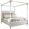Manufacturer Furniture Frames Double Size Bed Stainless Steel Bed Frame Clear Acrylic Round Rod Frame