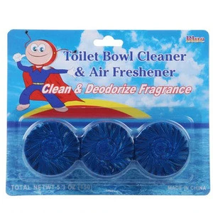 Manufacturer wholesale toilet block for flush OEM quality bear blue bubble toilet cleaner deodorant block