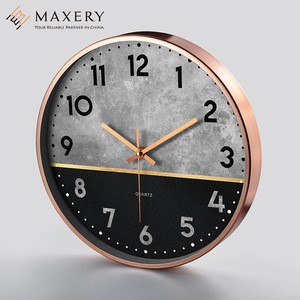 Maxery Modern Simple Silent Clock For Children Metal Quartz Clock For Home Decor Wall Clock For Bedroom Sets