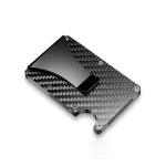 Men Slim Military Grade Carbon Fiber Money Clip Wallet Rfid Blocking Carbon Wallet With Money Clip