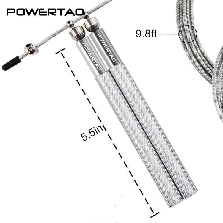 Buy Metal Aluminum Speed Skipping Weighted Jump Rope With Steel Wire ...