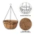 Metal Hanging Planter Basket with Coco Coir Liner Round Wire Plant Holder  for  Garden Decoration