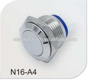 Metal push button switch 12mm waterproof stainless steel LED switch