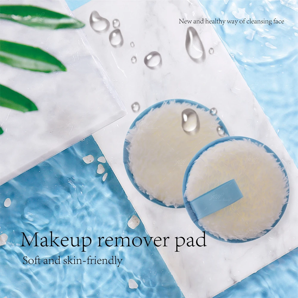 Microfiber 95mm round shape makeup remover pad