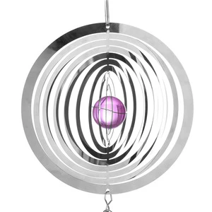 Middle part without Bottom Pendant purple beautiful creative metal aluminum wind spinners hanging decoration