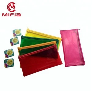 MIFIA Free sample colored printed pvc custom pencil case bag with zipper