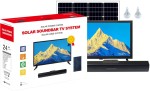 Mini Home 256wh Solar Energy System with 65W Solar Panel DC TV 2PCS Bulbs Solar Charger Soundbar