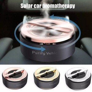 Mini Solar Aromatherapy Interior Car Air Freshener Solid Perfume 360 Degree Silent Purification Outlet Perfume Long-lasting