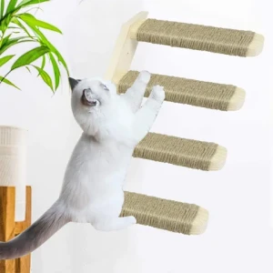 Minimally designed Wall-mounted Cat Climbing Ladder Solid Wood Stairs Jumping Platform Cat Climbing Frame