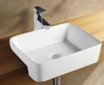 Modern Cabinet Countertop Bathroom Ceramic Hand Wash Basin