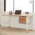 Import Modern Design Furniture home office Wooden Metal Circular Frame computer laptop desk from South Korea