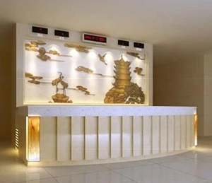 modern design marble furniture luxury hotel reception counters