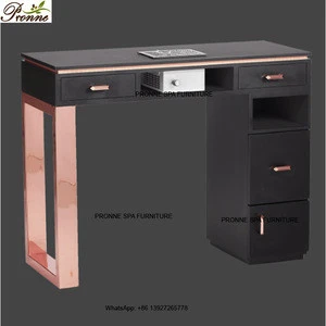 modern luxury single cheap rose gold nail manicure table for sale